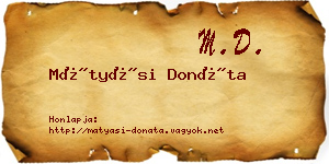 Mátyási Donáta névjegykártya
